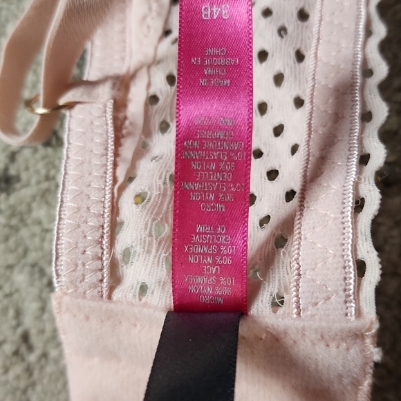 Vince Camuto 34B Pink Lace Mesh Bra Wired - Picture 4 of 5